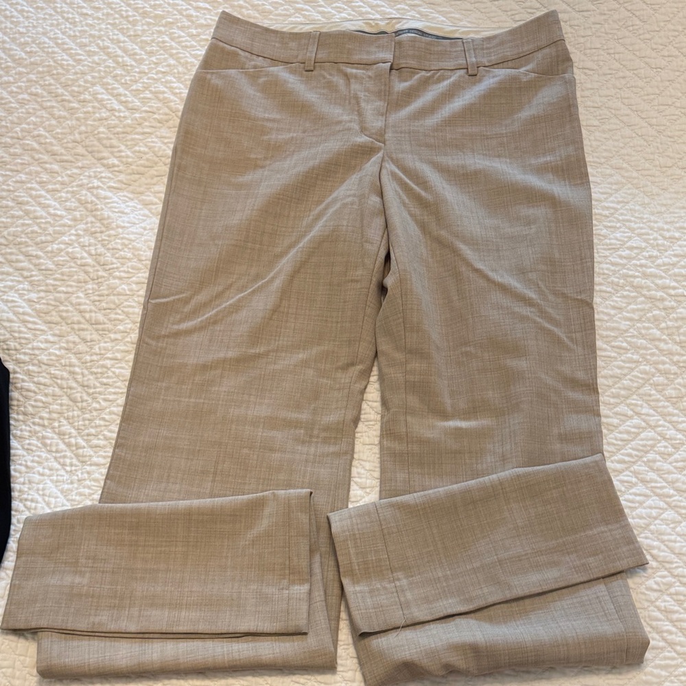 Express Beige-Tone Wide Leg Trousers